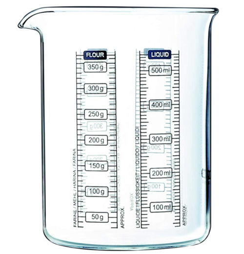 bicchiere dosatore pyrex